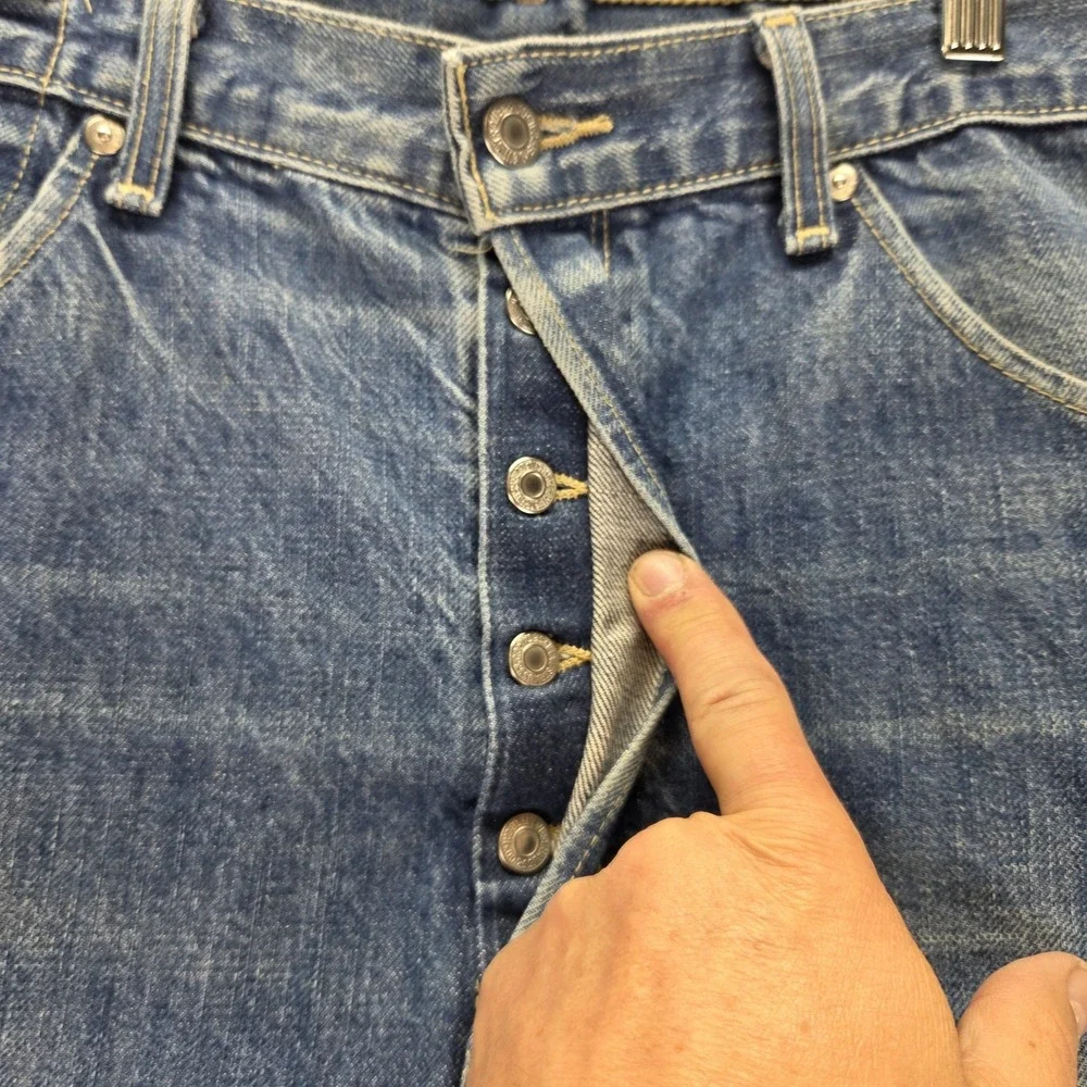 Vintage Levis Engineered Jeans Mens 36x34 Blue Twisted Button Fly Medium Wash